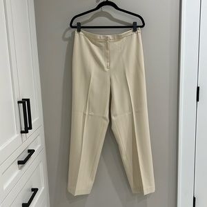 Vintage Beige Pinstripe Pants - 8